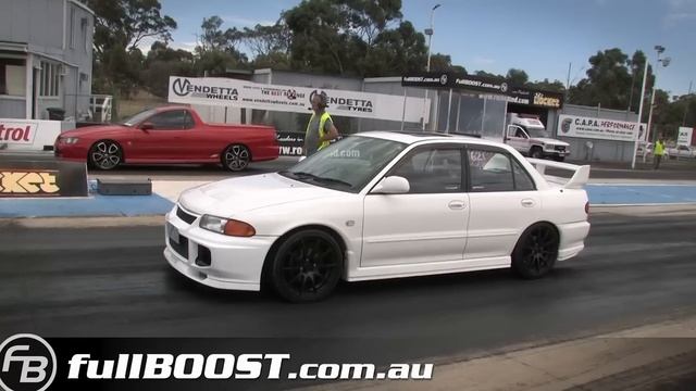 Mitsubishi EVO III street car runs 10s смотреть онлайн
