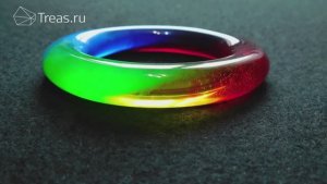 Изготовление браслета в виде кольца из ювелирной смолы необычным способом