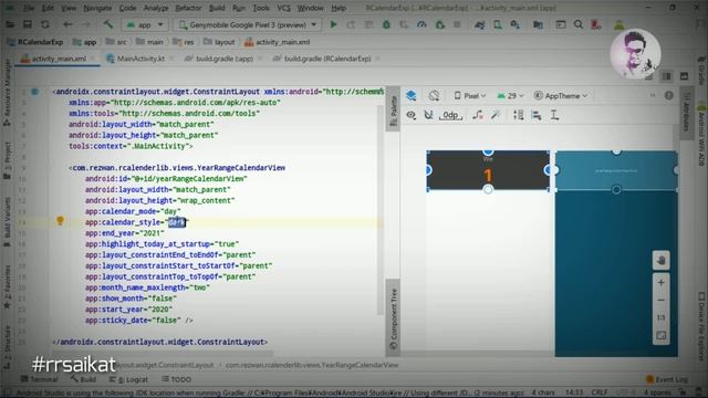RCalendar - a Horizontal DatePicker Android Library | 2021 смотреть онлайн