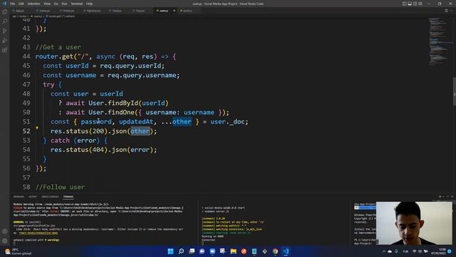 Fetcihing Profile Data From API Using UseParams Function. And Conditional Feed! смотреть онлайн