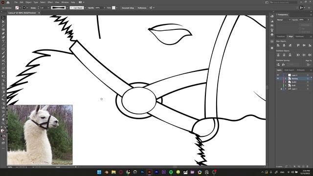Drawing Lama using curvature tool with illustrator смотреть онлайн