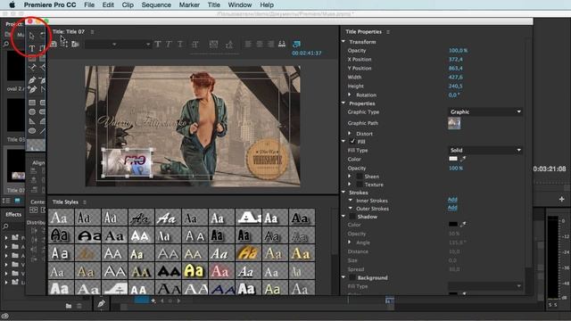 Как добавить картинку в титры Premiere Pro смотреть онлайн