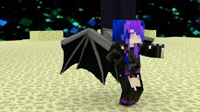 Ender Wings Attachment to Player Rig Test/Result (Minecraft Animation with Blender)(Raw) смотреть онлайн