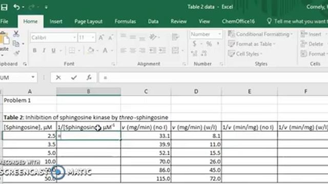 Enzyme Kinetics Excel Tutorial Video 1: Problem 1 Table 2 смотреть онлайн
