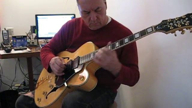 smooth jazz guitar improvisation on Epiphone Zephyr - take 2 by adam maslowski смотреть онлайн