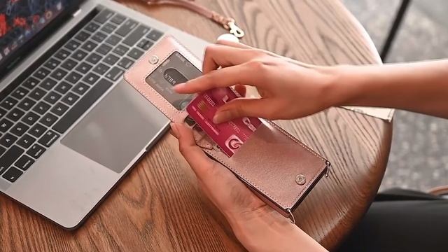 Кожаный чехол-сумочка на молнии через плечо для айфона! смотреть онлайн