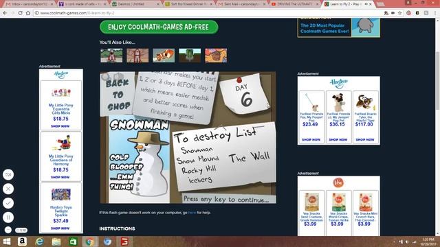 learn 2 fly (cool-math games) смотреть онлайн