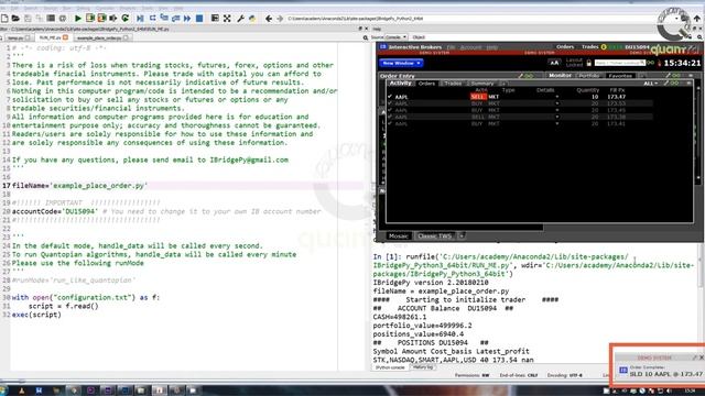 Place an Order on Interactive Brokers using Python | Quantra by QuantInsti смотреть онлайн