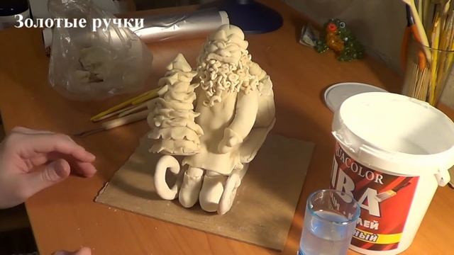 Поделка к новому году: Дед мороз (ЛЕПКА СОЛЕНОЕ ТЕСТО) смотреть онлайн