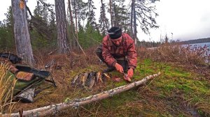 В ЛЕС НА 10 ДНЕЙ.ОХОТА И РЫБАЛКА.Рыбачим на соседнем озере.Ночёвка в старой охотничьей избе(2 серия)