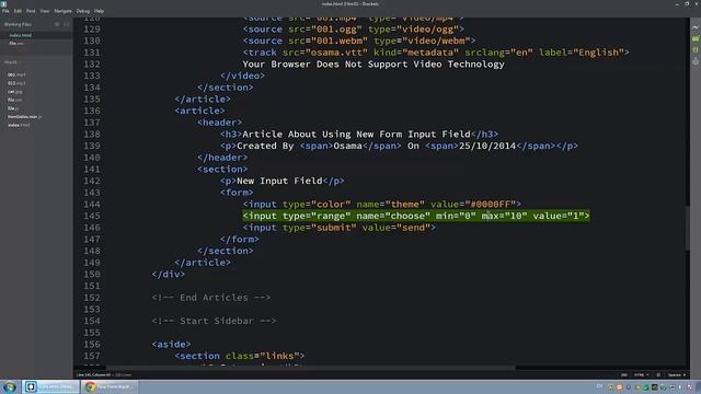[ Html5 In Arabic ] #18 - Form Input - Color, Range, Number смотреть онлайн