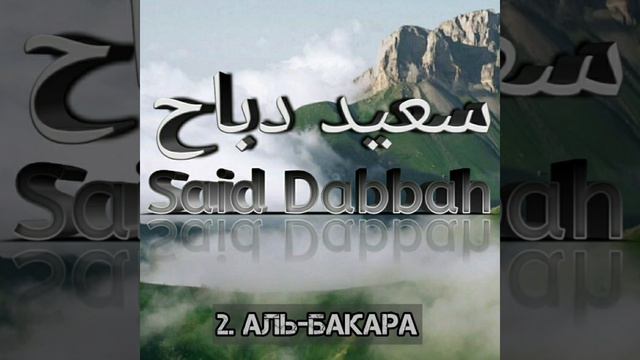 Саид Дубаха (Саид Даббаха) сура 2 Аль-бакара❤ смотреть онлайн