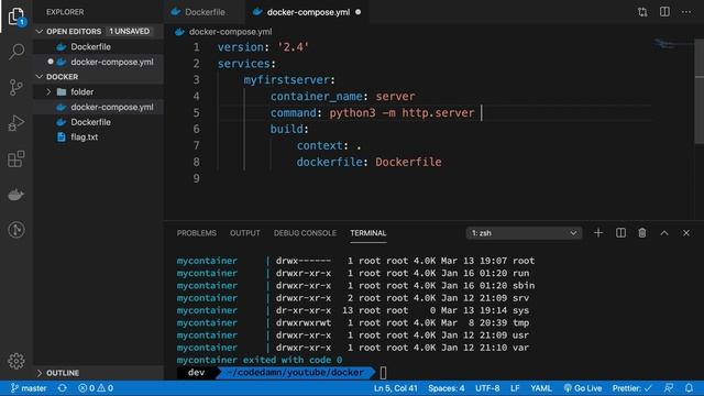 Docker Tutorial 21: Python server with docker-compose смотреть онлайн