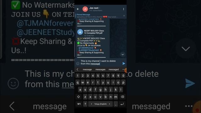 Delete all messages from your telegram channel or group in 1 Click. смотреть онлайн