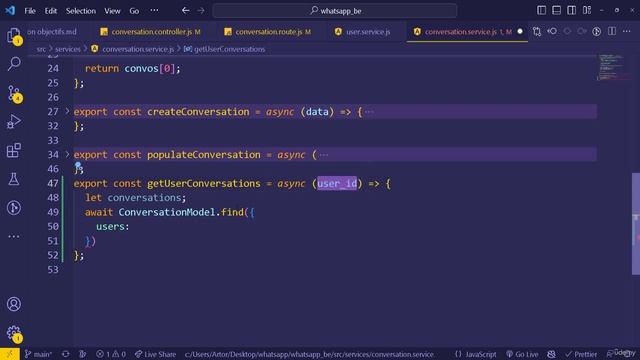 35 Get user conversations смотреть онлайн