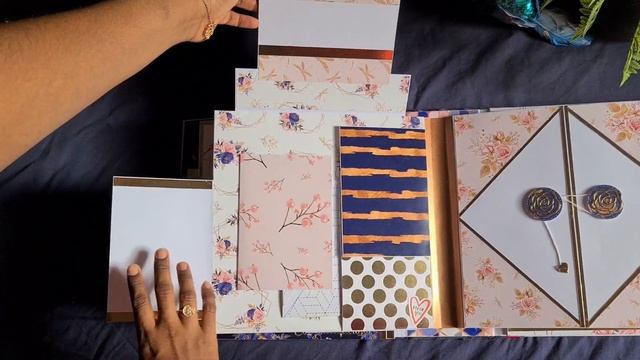 album mariage/ scrapbooking, rose bleu et blanc. смотреть онлайн