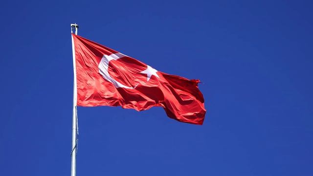 Turkish Flag Waving 4K Royalty Free Stock Footage