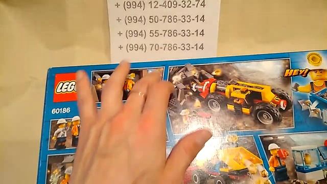 КОНСТРУКТОР LEGO City Mining Тяжелый бур для горных работ (60186) в Баку / Bakida смотреть онлайн