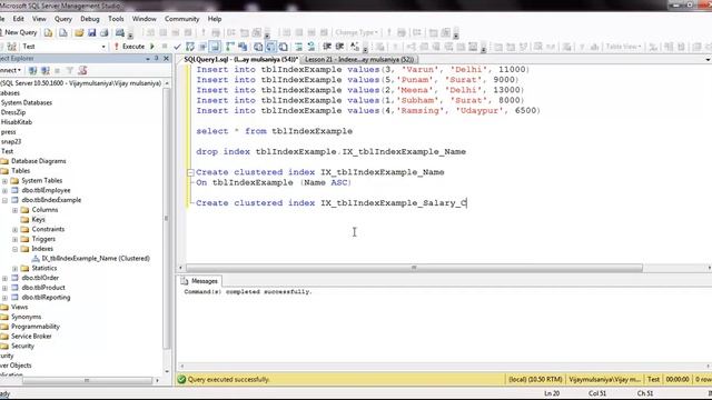 Lesson 22 Clustered and non clustered index in SQL смотреть онлайн