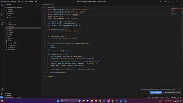 Compile, test, and deploy a smart contract to the Ethereum blockchain смотреть онлайн
