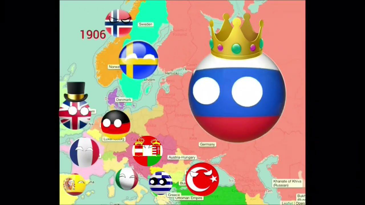 History Of Europe (1900-2024) Countryballs My Version | TigrChel