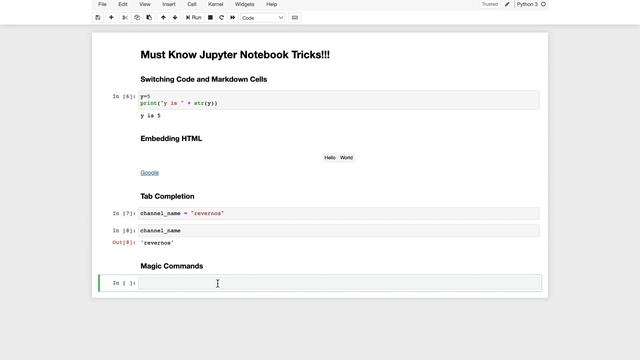 Must Know Jupyter Tips | [Python + Jupyter Notebook Tips] смотреть онлайн