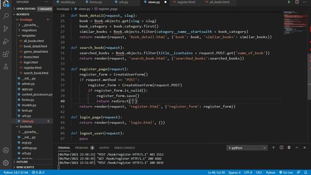 User Authentication in Django (Registration, login, logout) || Book Website with Django part 5 смотреть онлайн