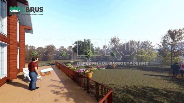 Проект загородного дома из клееного бруса смотреть онлайн