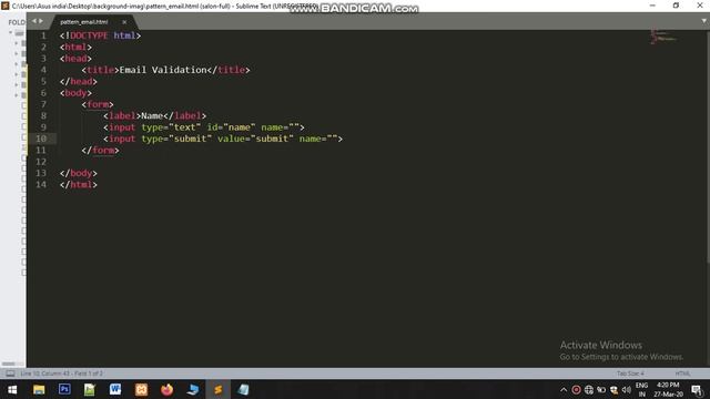 Email Validation part 1 смотреть онлайн