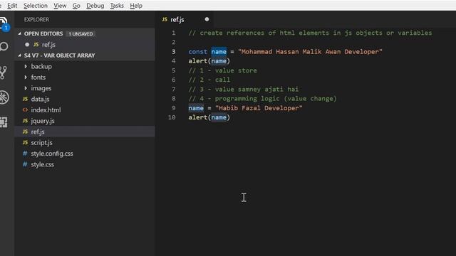 Variables in JavaScript Urdu | Frontend Development - S4 V7 Phase 3 #javascript #variables смотреть онлайн