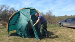 Установка палатки Greenell Хоут 4 в ветер
