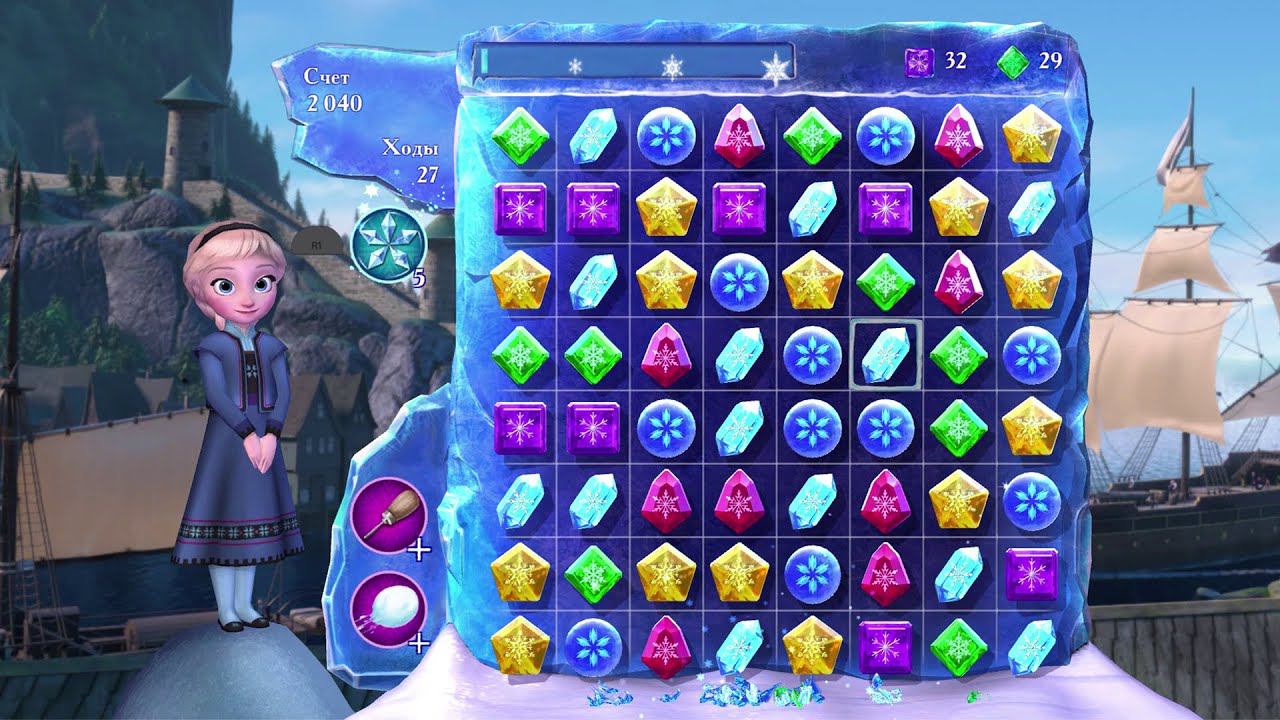Disney Frozen Free Fall смотреть онлайн