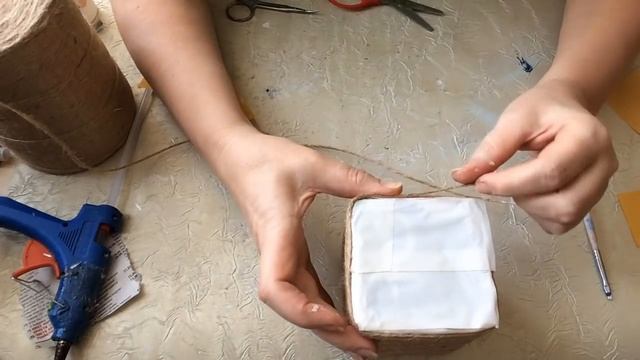 Шкатулка из джута и газет с нуля своими руками смотреть онлайн