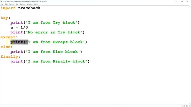 Python Exception Handling | Try Catch Block смотреть онлайн