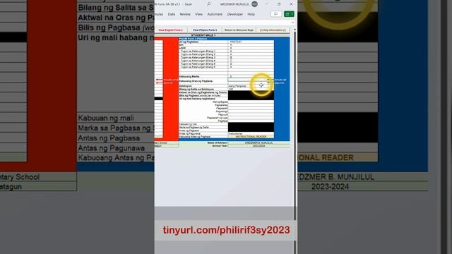 Automated Phil-IRI Form 3A and 3B Templates смотреть онлайн
