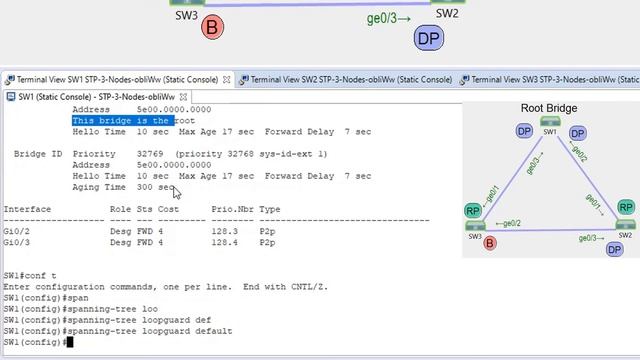 3.1.2.d. Advanced STP Tuning - Loop Guard Configuration Example смотреть онлайн