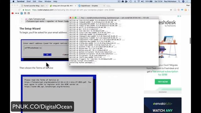 How To Secure Digital Ocean Wordpress Website - SSL Certificate Installation смотреть онлайн