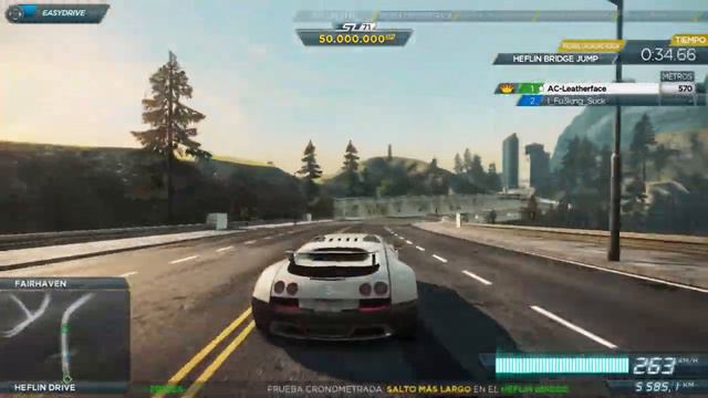 NFS Most Wanted 2012 - Helfin Bridge Jump 570m смотреть онлайн