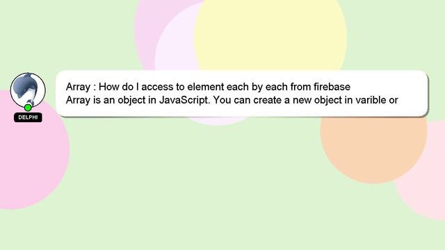 Array : How do I access to element each by each from firebase смотреть онлайн