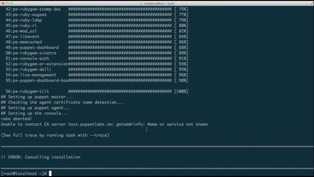Puppet Enterprise Installation "Name or service not known" Error смотреть онлайн