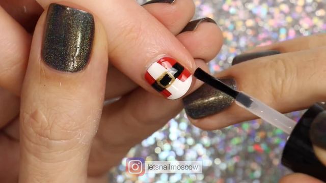 Как сделать праздничный новогодний маникюр с Санта Клаусом / Дедом Морозом | Santa Claus nails смотреть онлайн
