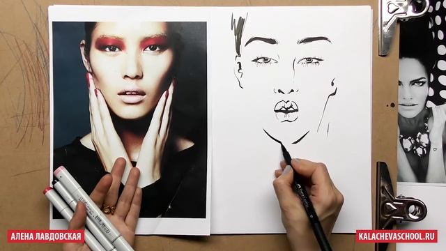 How to draw a fashion portrait смотреть онлайн