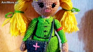 Амигуруми: схема Боевая медсестричка. Игрушки вязаные крючком - Free crochet patterns.