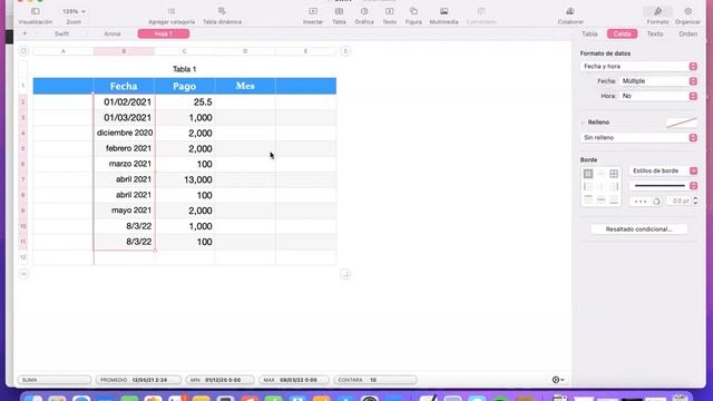 Cambiar Formato De Fecha ( De Números A Mes)