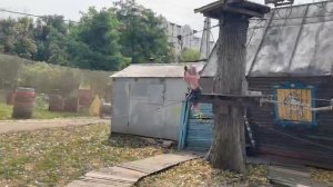 Канатная дорога в детском парке «Сказка»