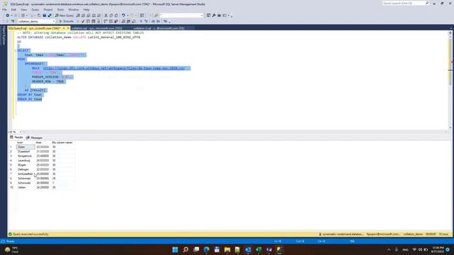 Synapse Espresso: How collation can impact serverless SQL queries? смотреть онлайн