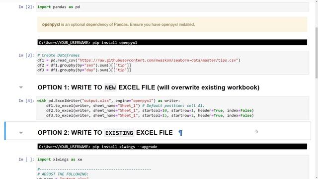Export Multiple Pandas DataFrames to a single Excel sheet смотреть онлайн