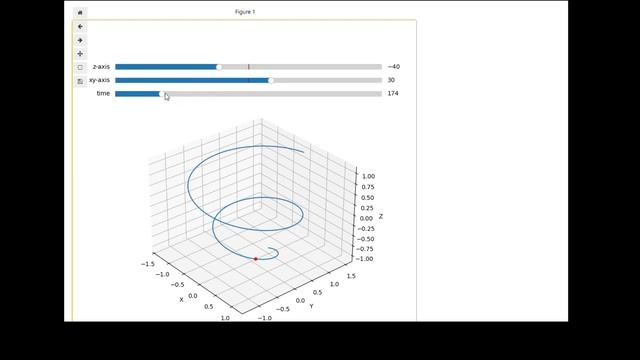 【Python】Matplotlib の Slider で任意の時間・角度でプロット смотреть онлайн