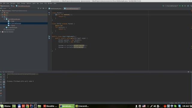 Уроки по Java 24: Overriding - переопределение методов смотреть онлайн