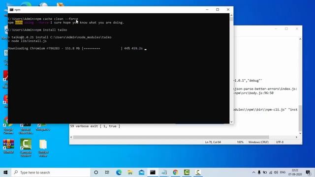 taiko installation issue fixed |Unexpected end of Json while parsing|taiko tutorials for beginners смотреть онлайн